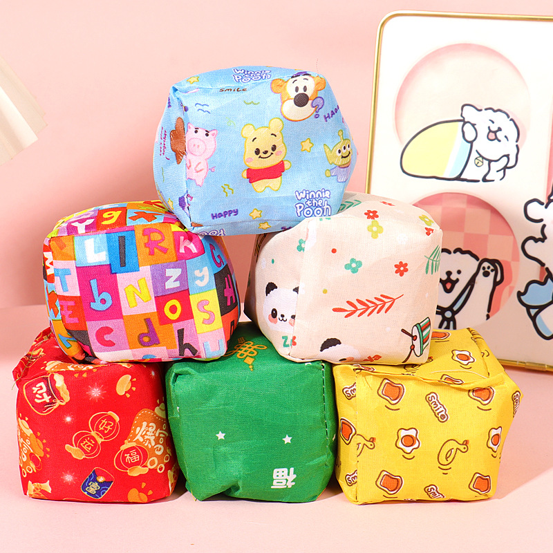 Children's colorful cartoon sandbag ring stacking toy, square stacking training game, educational children's toy Application Scenario