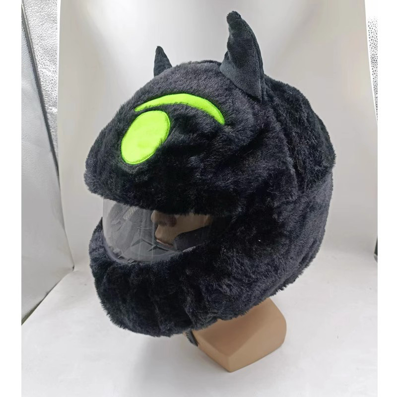 Evil Helmet Magic Cartoon head cap protective case for men and women, plush motorcycle, full helmet head cover, bat helmet decoration, riding Application Scenario