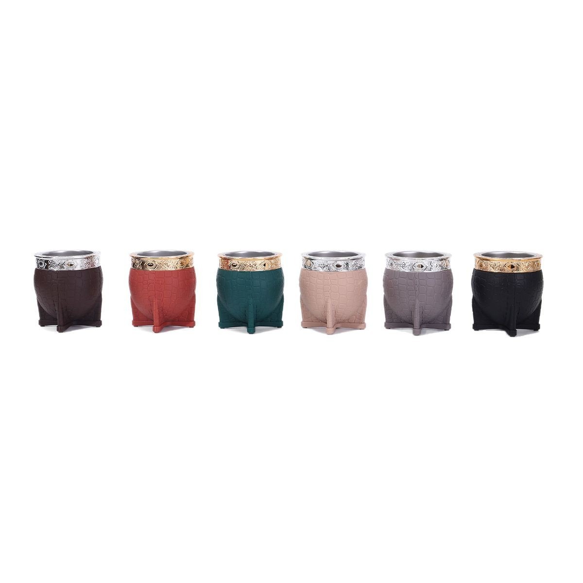 Amazon stainless steel mate cup, double-layer with straw, turtle shell texture, eggshell cup, creative Argentine insulated cup Item Picture