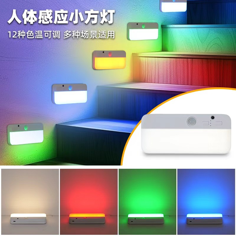 New cross-border human body sensing ceiling light, led remote control magnetic suction TYPE-C charging model for aisle, coat and storage room Application Scenario