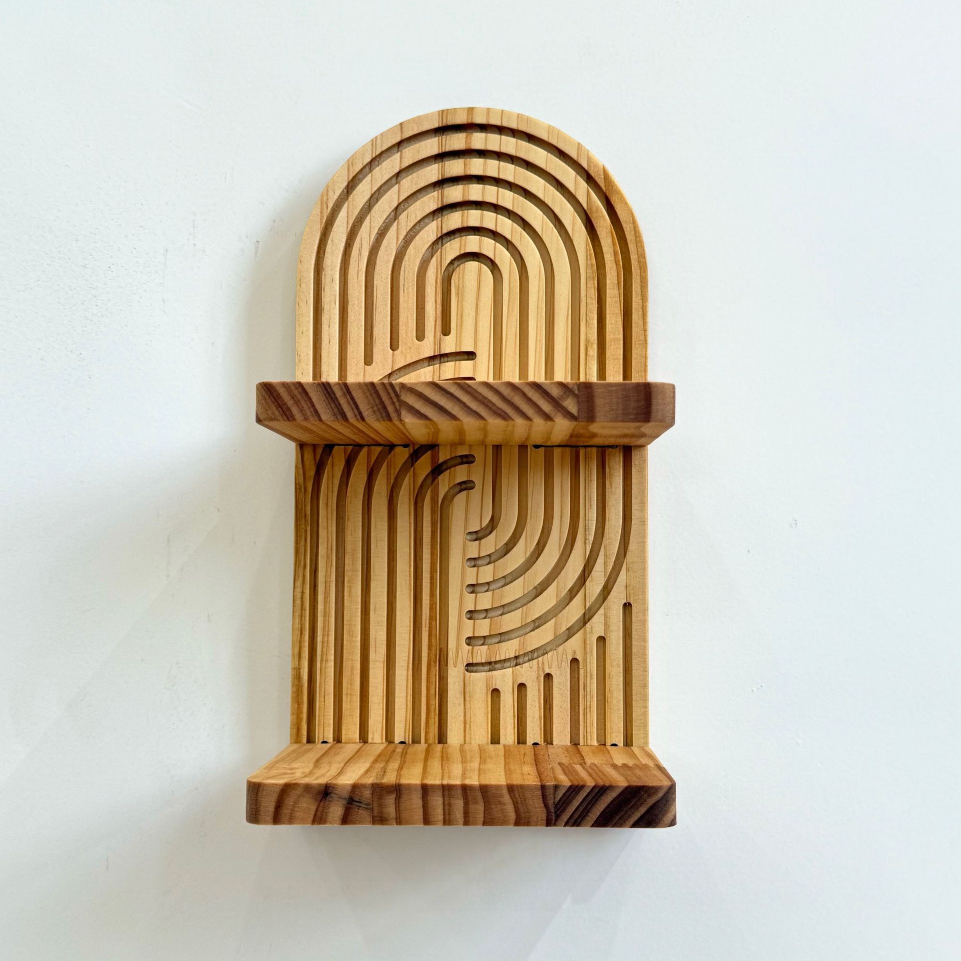 木质墙上置物架波西米亚风格壁饰客厅装饰实木绿植架香薰烛台架细节图