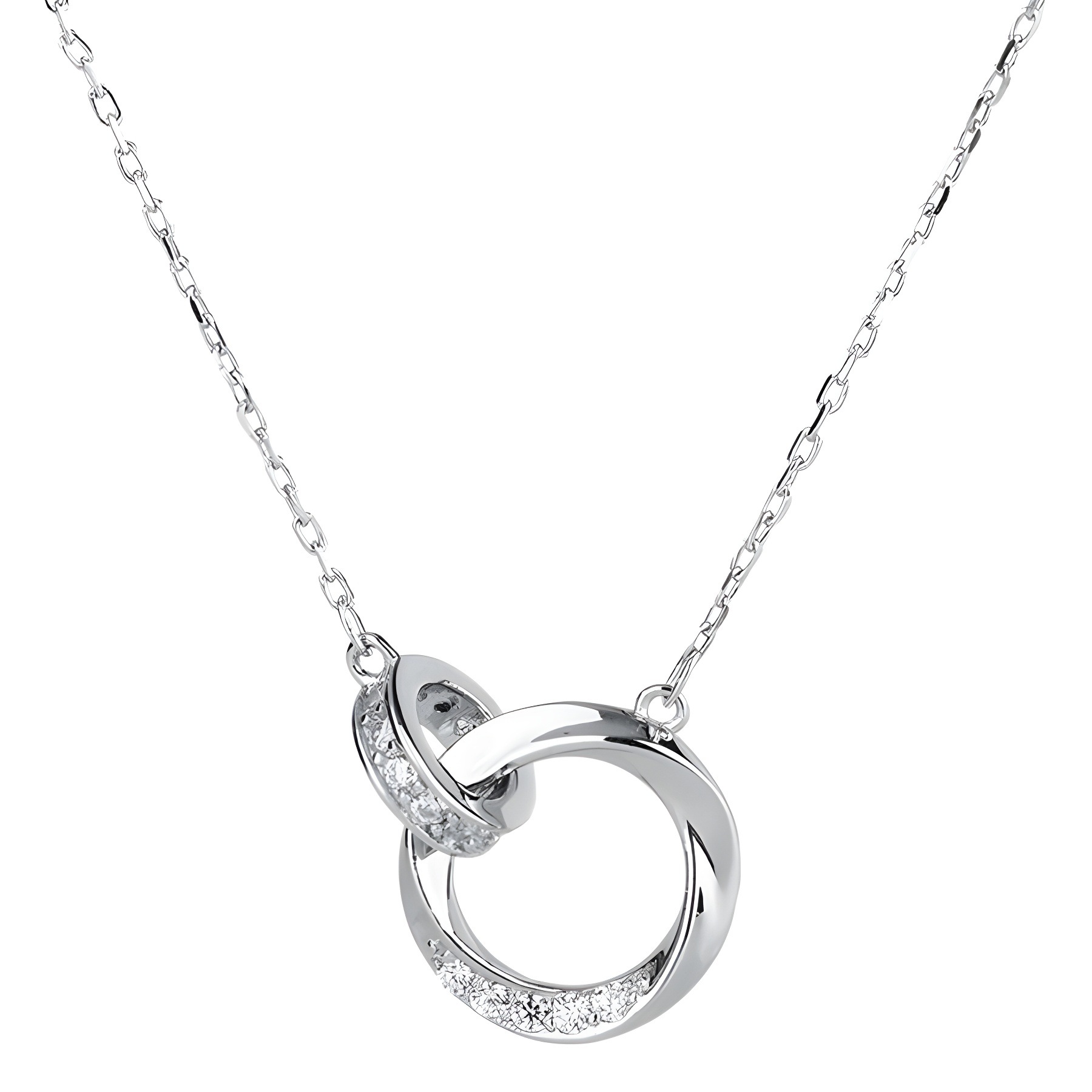 S925 silver Mobius Strip Necklace, women's interlocking pendant, Douyin same style bestseller, wholesale from the manufacturer Item Picture