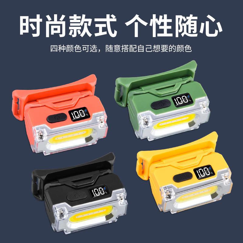 Outdoor hat clip light, night fishing light, battery level display, fishing headlamp, rechargeable, waterproof, emergency light, rechargeable Specification image