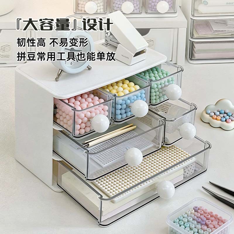 New type of storage box, drawer-style desktop storage box, office, student dormitory stationery, planner, and transparent storage box Application Scenario