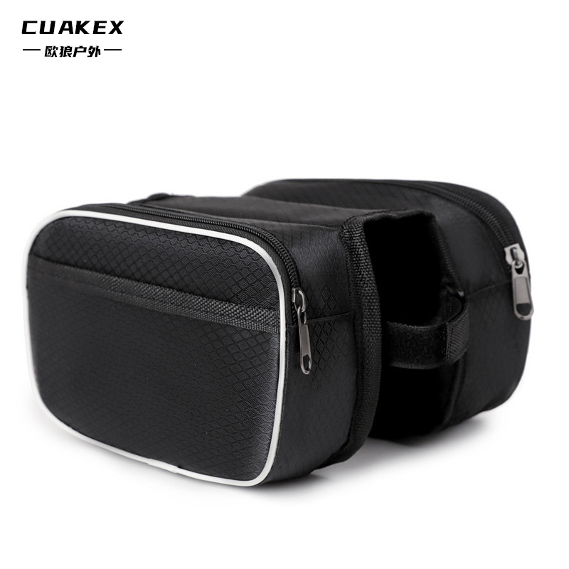 Bicycle bag, front beam bag, mountain bike bag, mobile phone top tube bag, waterproof hanging bag, cycling equipment accessories saddle bag Item Picture