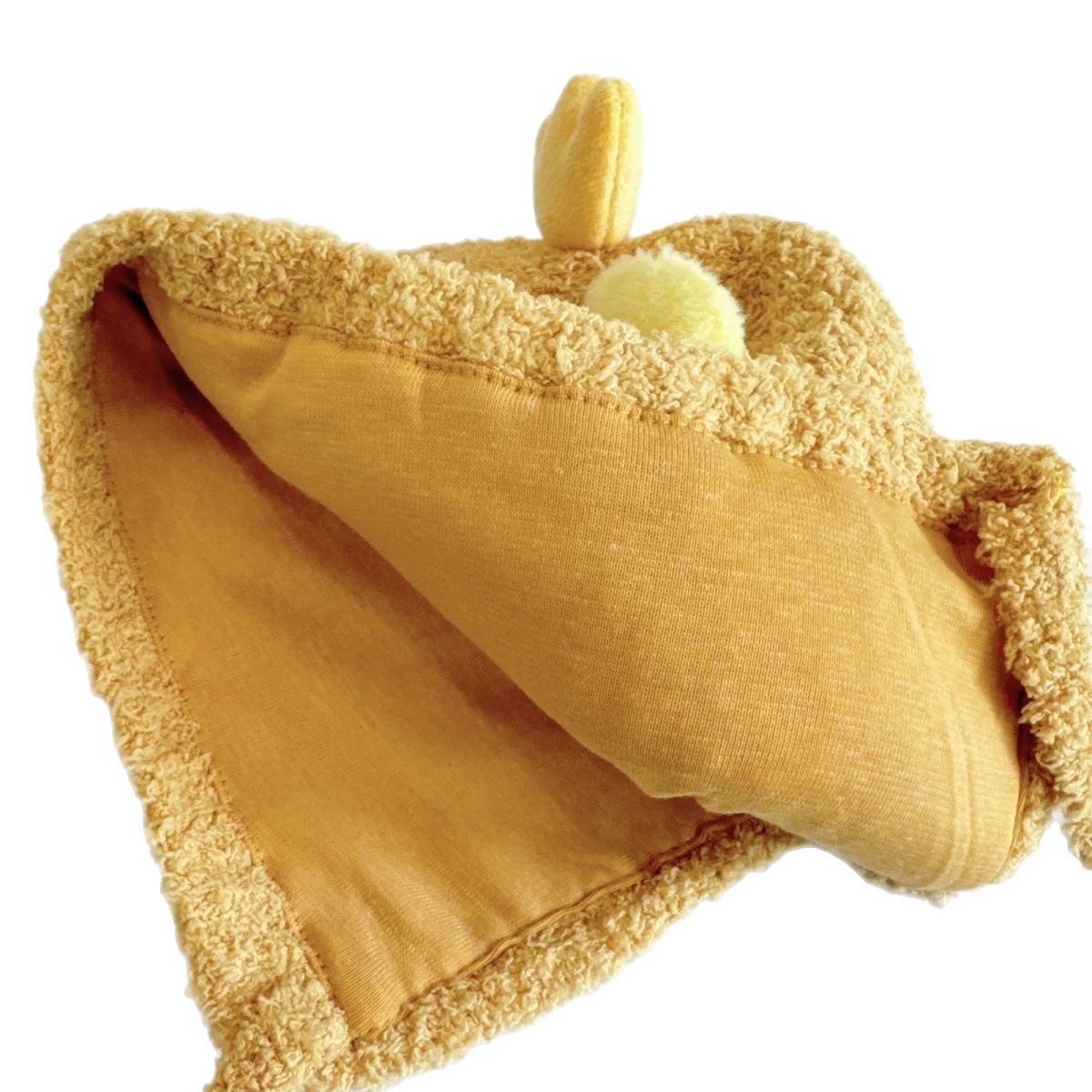 保暖儿童秋冬季加厚帽子可爱头帽宝宝超萌护耳女童婴幼儿秋冬针织白底实物图