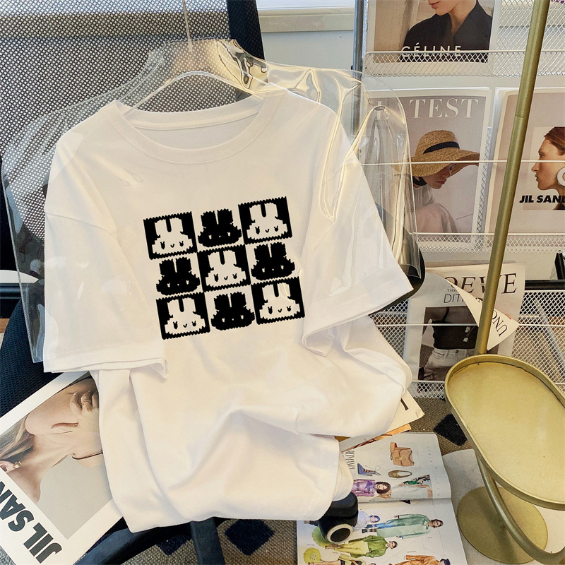Camiseta de manga corta de algodón mujer 2026 versión coreana holgada talla grande mujer casual versátil camiseta top slub camiseta de algodón mujer Application Scenario