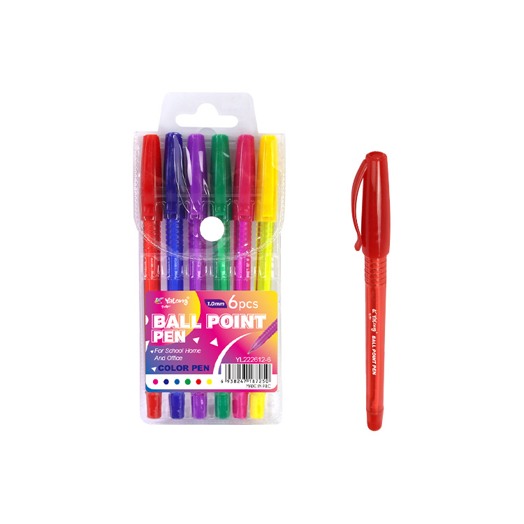 Yalong Cross-border best-selling high-quality ballpoint pens, colored ballpoint pens for office use