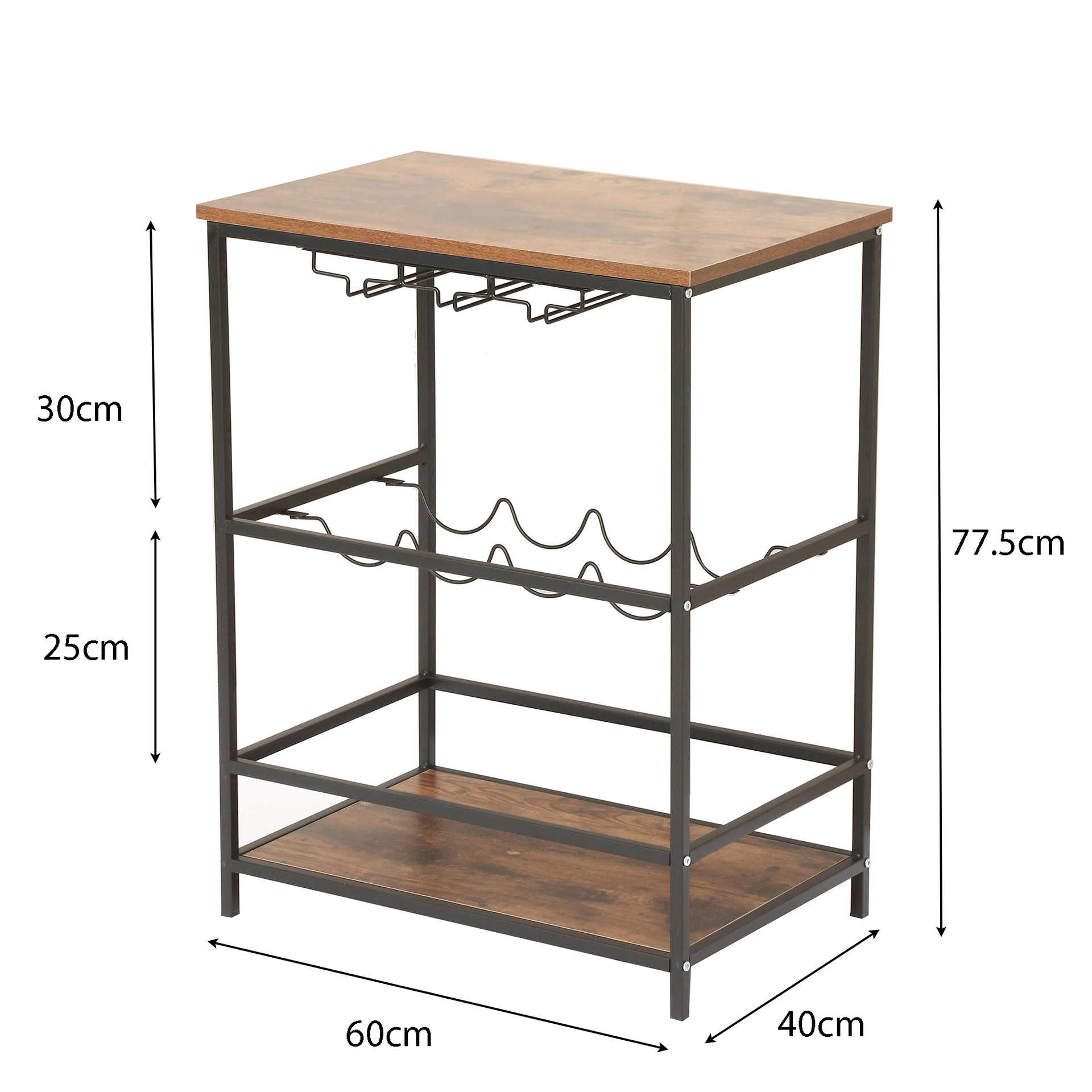 Multi-layer wine storage and display rack, household floor-standing movable storage trolley, storage rack, decorative wine rack Item Picture