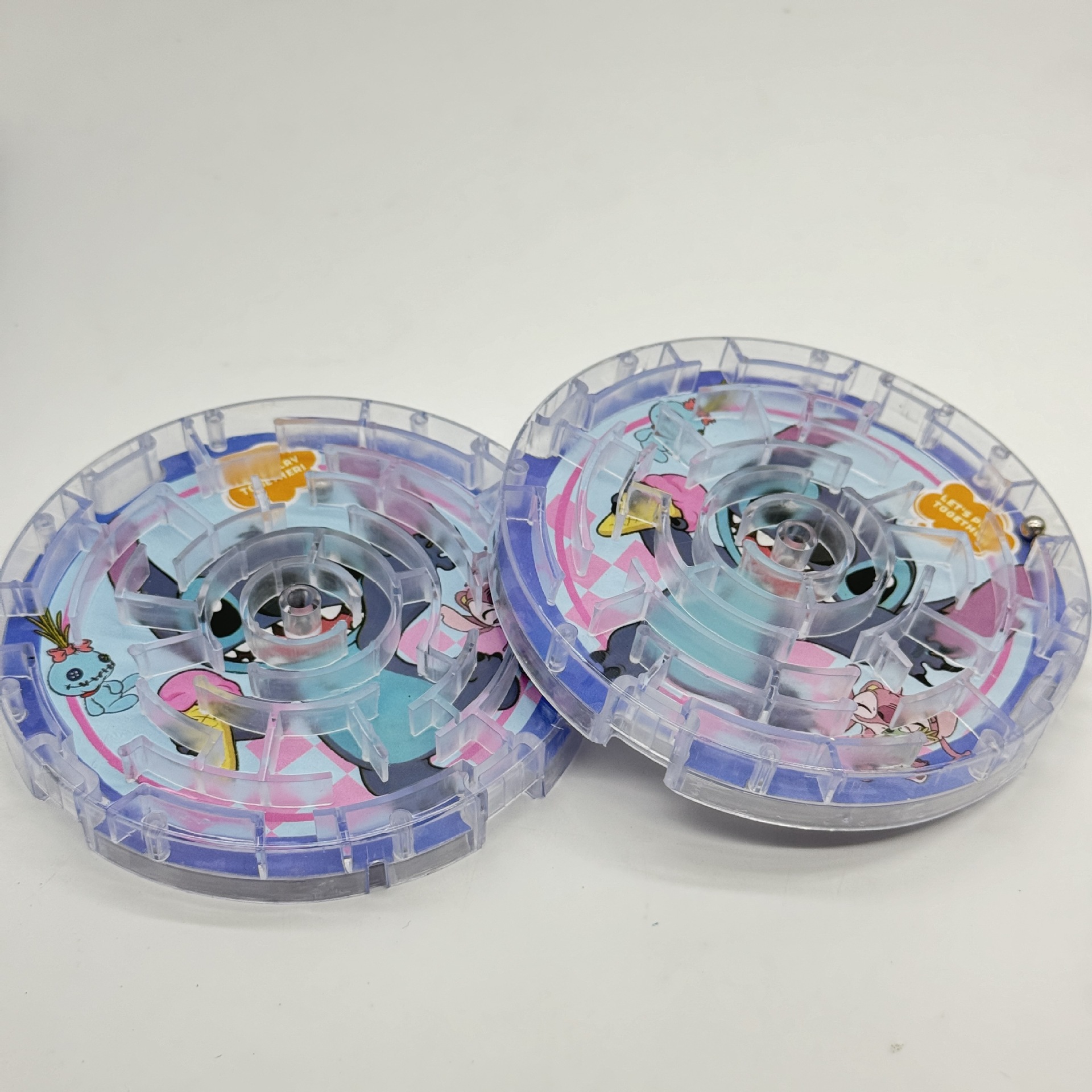 史迪仔弹珠盘迷宫史迪星际宝贝学生益智弹射掌上弹珠盘儿童玩具白底实物图