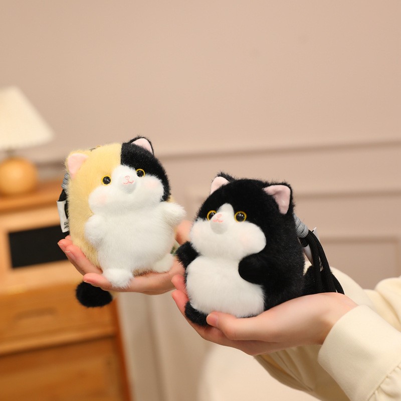 Stress-relieving Cat Tuantuan series pendant dolls, simulated cat figurines, plush children's toys, keychains wholesale Application Scenario