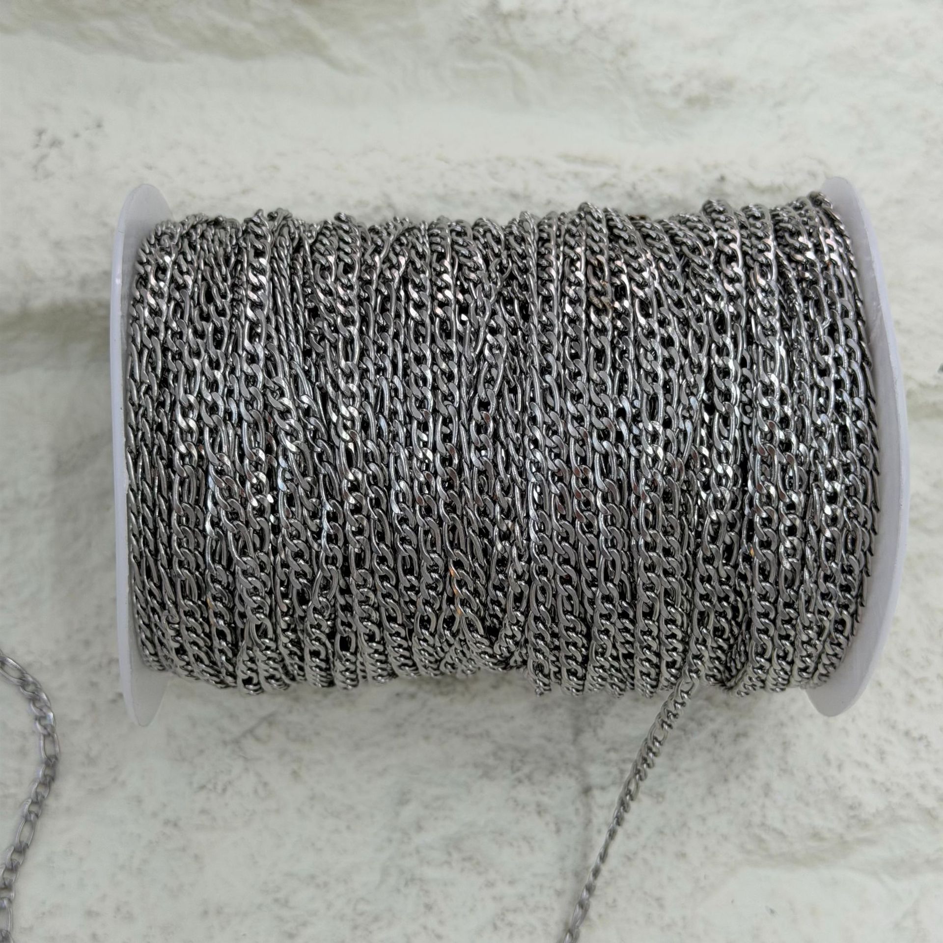 NK3:1 stainless steel jewelry chain diy accessories, roll necklaces, bracelets, bare chains wholesale Specification image