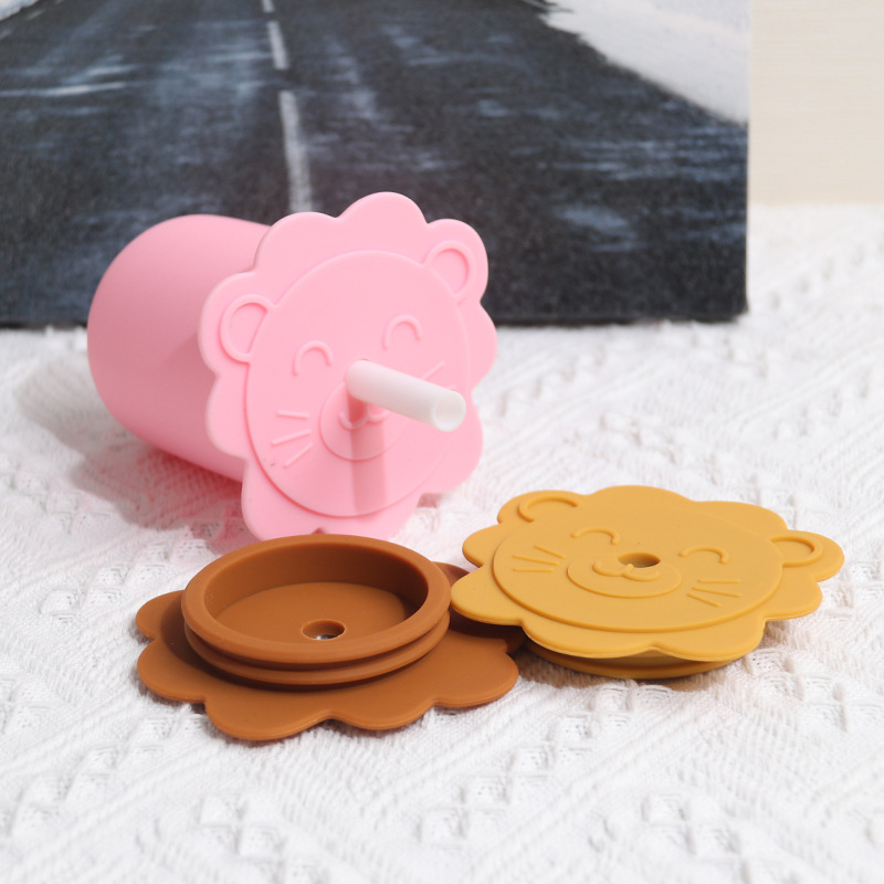 批发食品级硅胶宝宝水杯吸管杯婴儿婴儿杯子婴儿水瓶详情图1