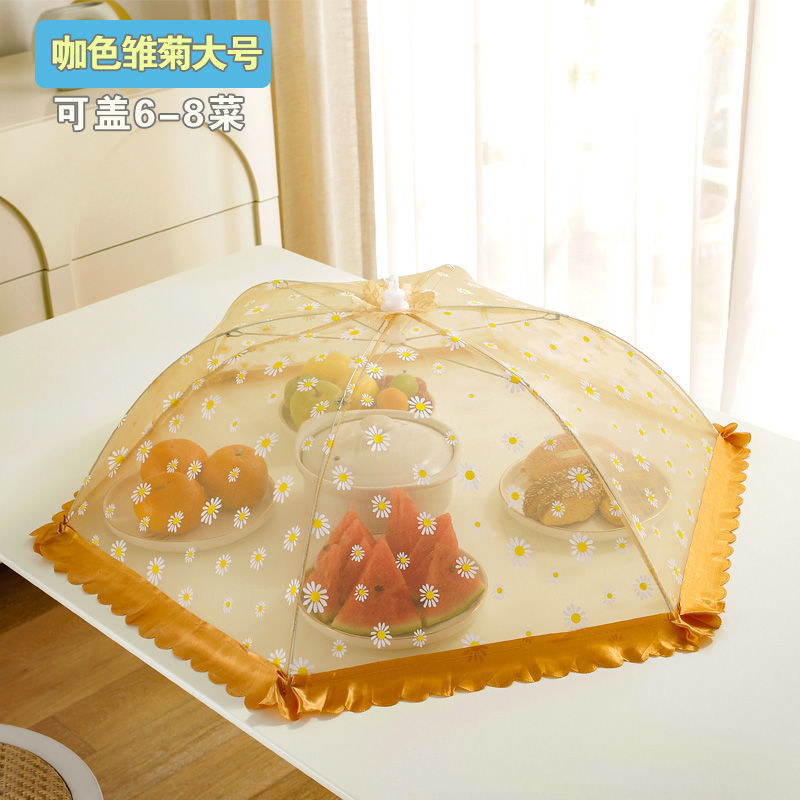 New household multi-functional insect-proof and fly-proof vegetable cover, large foldable meal cover, dust-proof and breathable mesh table cover details Picture