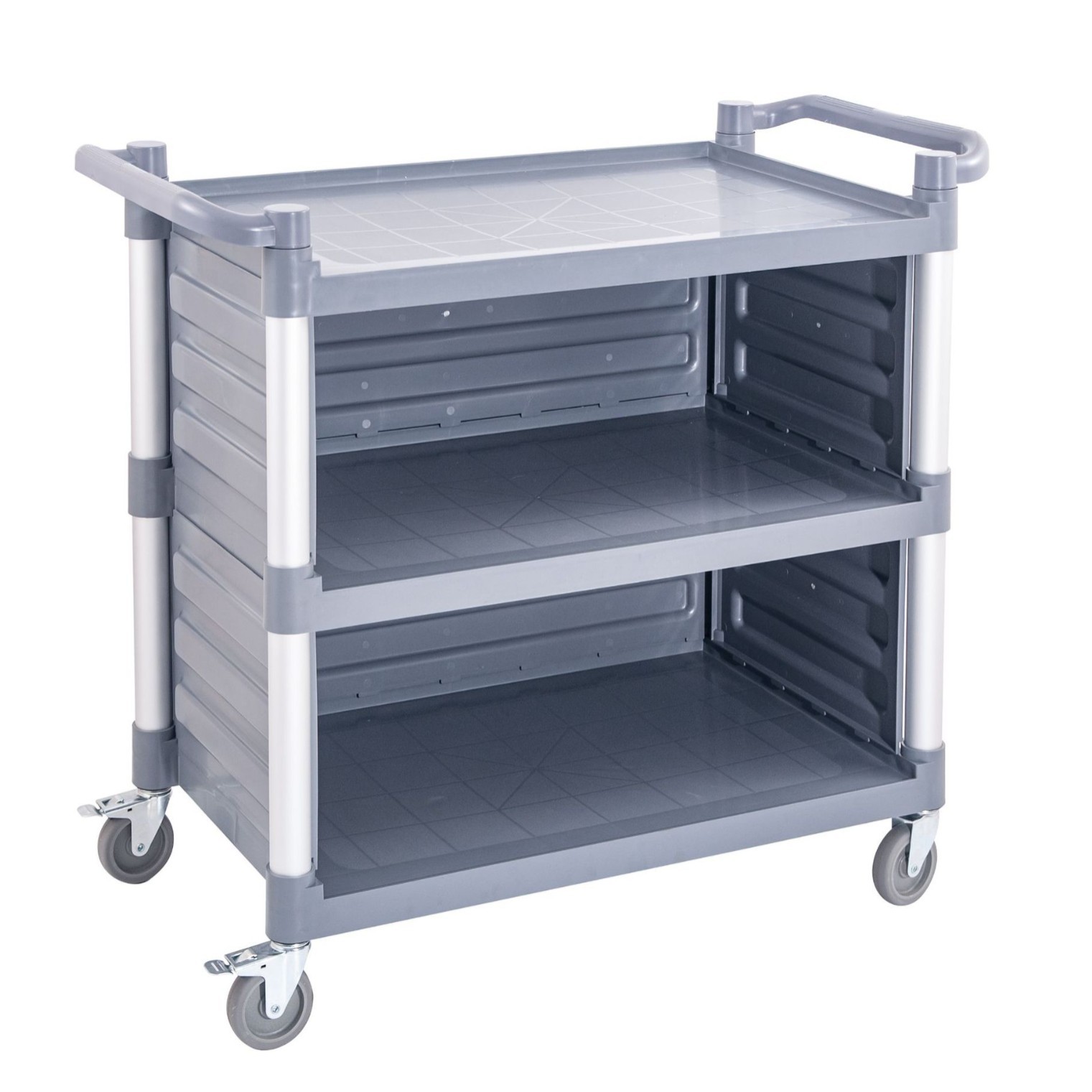 三层塑料收餐车酒店送餐车饭店商用手推车餐厅移动上菜车酒水车