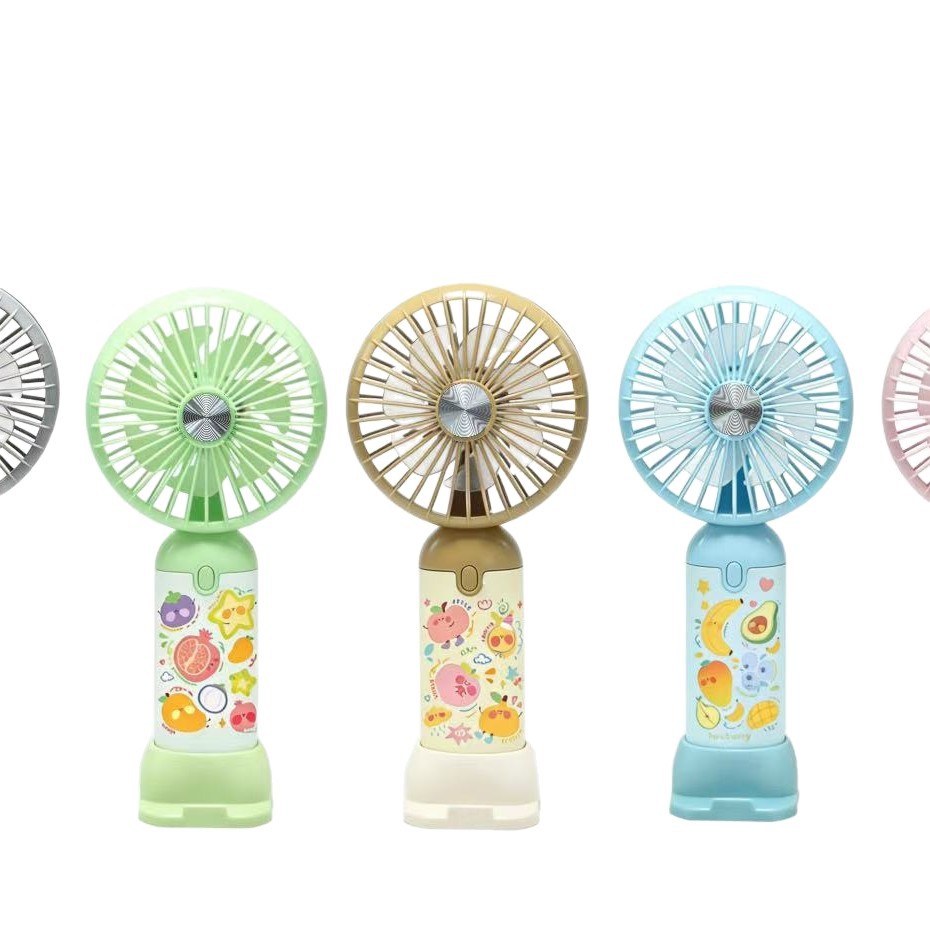 HX07-7 Summer New Handheld fan Portable student desktop USB rechargeable mini fan Item Picture