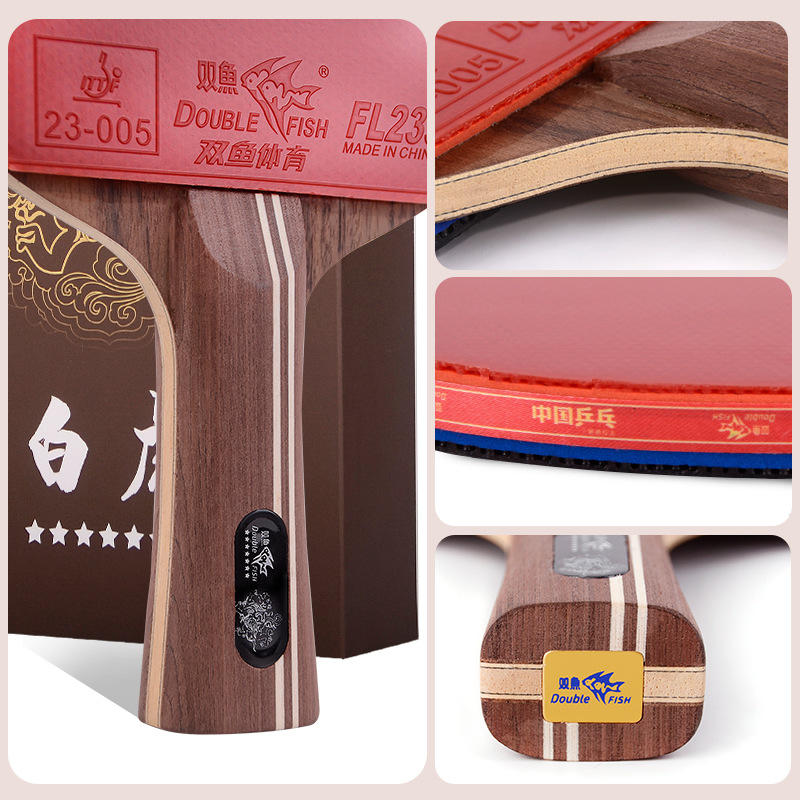 "Double Fish 8-star table tennis racket for beginners, a set of professional high-bouncing table tennis rackets with Chinese style. Genuine product. Application Scenario