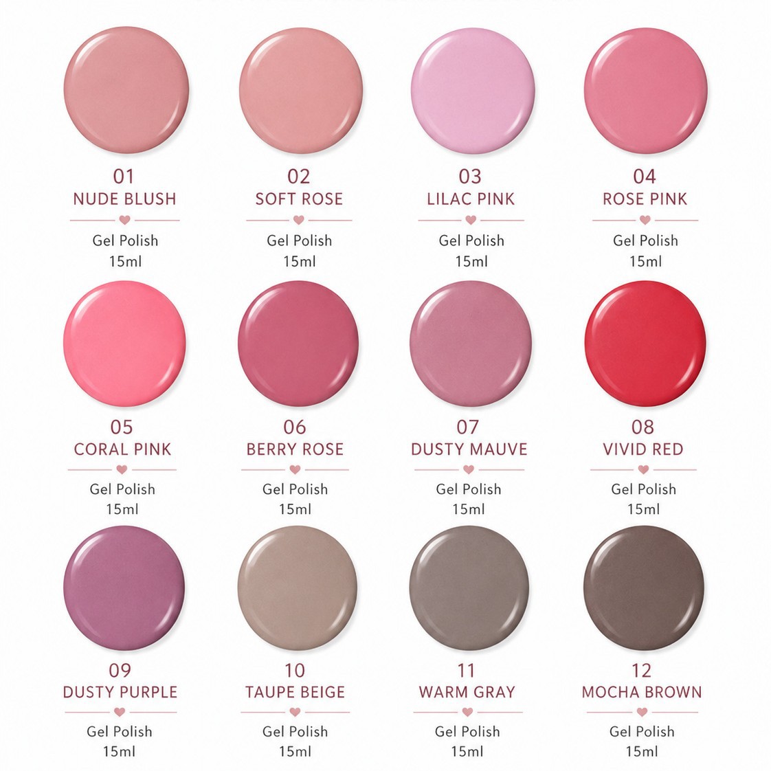 New cross-border nude color popular 12-color nail polish without baking lamp, oil-based and non-peelable nail art factory direct sales Specification image