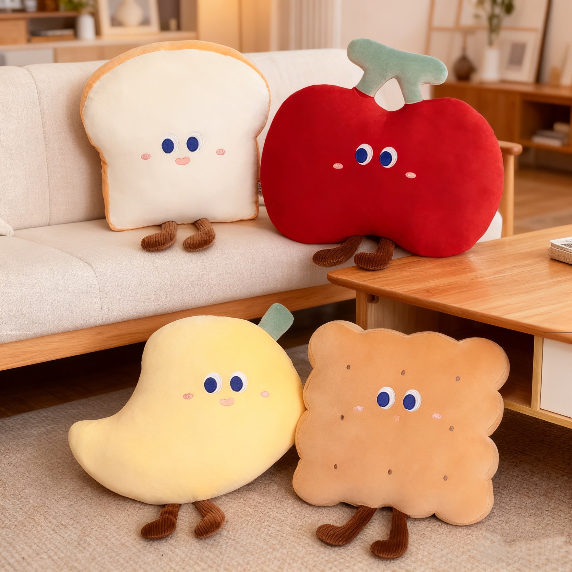 Cute cookies, cherry toast cookies, throw pillows, bedside sofa cushions, office chair cushions, home throw pillows
