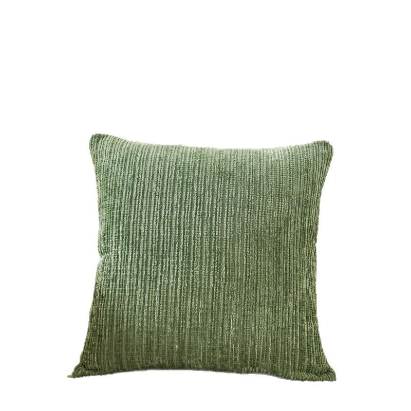 Super soft coral fleece pillow cover for foreign trade, vertical striped living room and bedroom nap pillow cover, bay window decorative back pad 2 Item Picture