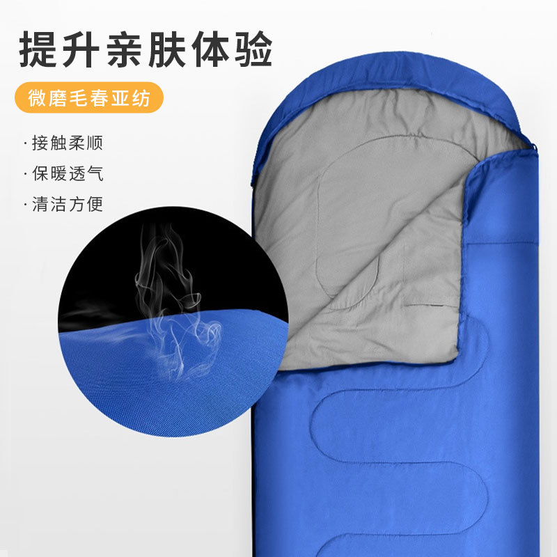 野营睡袋实物图