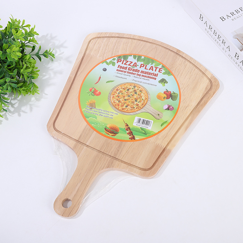 Household solid wood steak tray, household kitchen bamboo pizza board, Nan bamboo pizza spatula, household bread board, cheese board details Picture