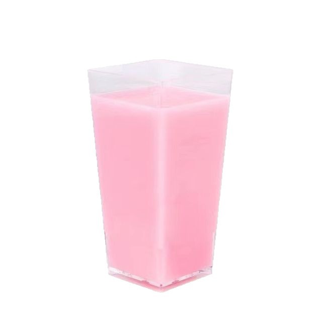 Disposable 3OZ square cup, mousse cup, plastic transparent square cup, pudding dessert cup, cross-border set with spoon and lid Item Picture