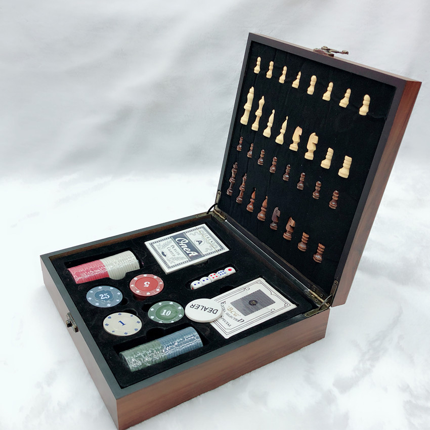 4-gram wooden chess chip dice set for export to Europe and America Application Scenario
