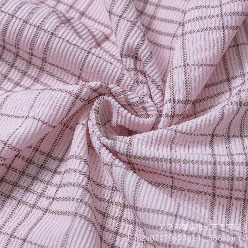 Checkered printed corduroy 16-strip elastic fabric for clothing, accessories, pet supplies, coverings, diy handmade fabric Application Scenario