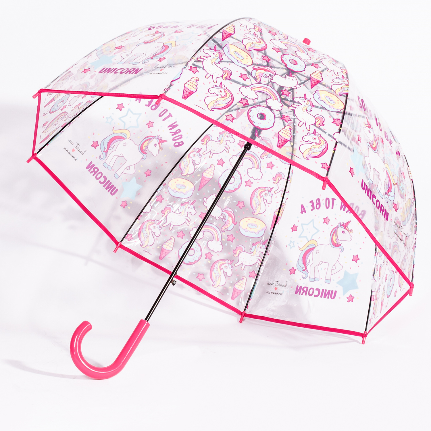 Star Treasure Umbrella, cute unicorn cartoon pattern transparent umbrella, adult Apollo umbrella in stock wholesale, foreign trade supply Item Picture