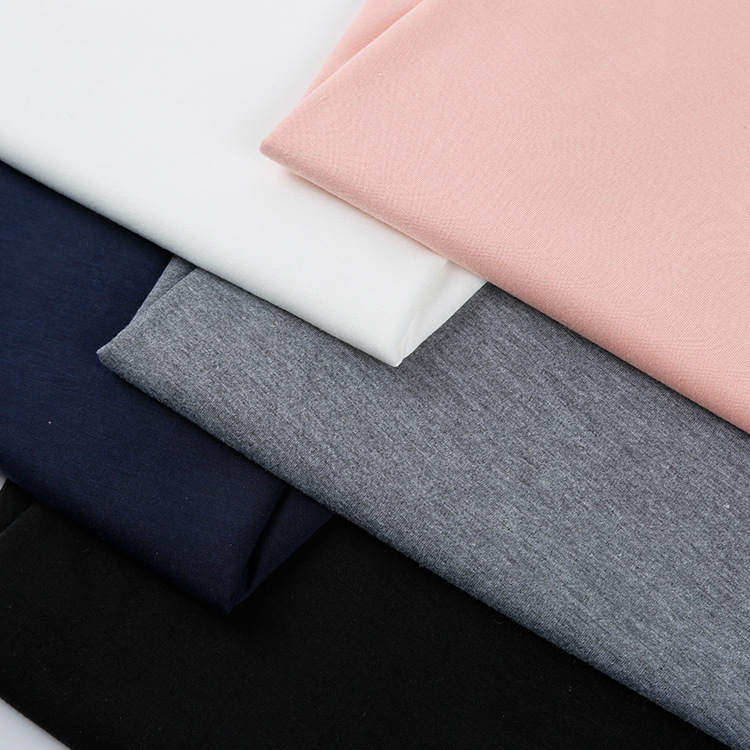 New 32-count polyester plain weave sweatshirt fabric from the original manufacturer for summer single-sided knitted pull frame casual wear T-shirt Specification image