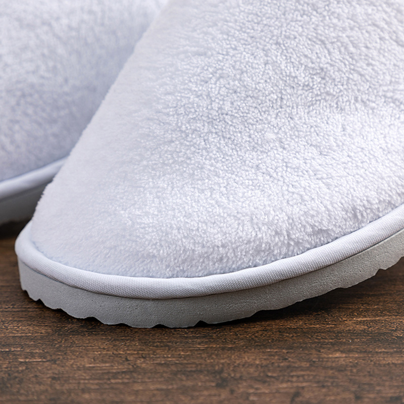 Five-star hotel, villa, beauty salon, SPA, home hospitality, thickened anti-slip slippers, double-sided coral velvet, washable details Picture