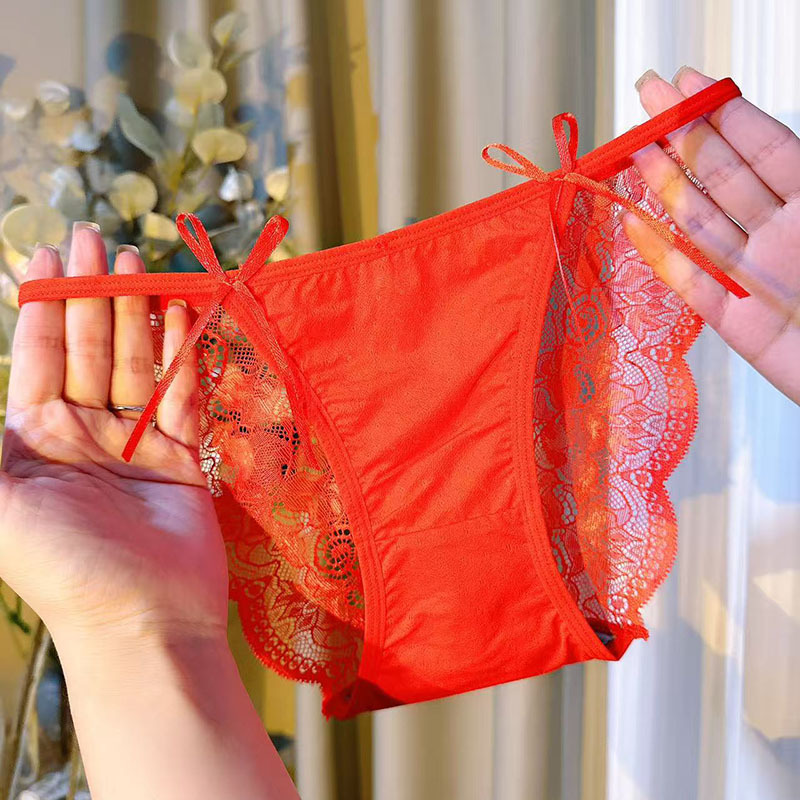 Best-selling women's underwear: Fashionable, pure, seamless, lace elastic thin band, lace-hugging, breathable, comfortable, low-waist underwear details Picture