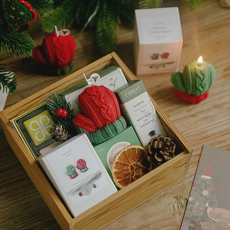 圣诞节装饰品手工伴手礼礼品跨境创意蠟燭圣诞手套香薰蜡烛定制产品图