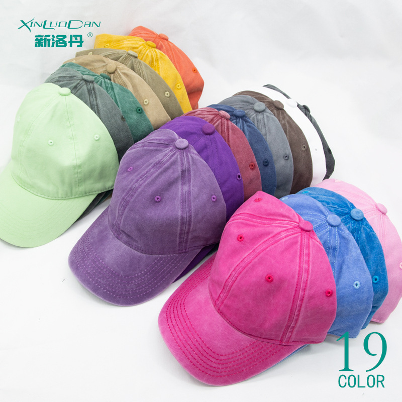 Wholesale of cross-border export washed soft top summer hats, outdoor duck tongue distressed cowboy baseball men's and women's sun hats Specification image