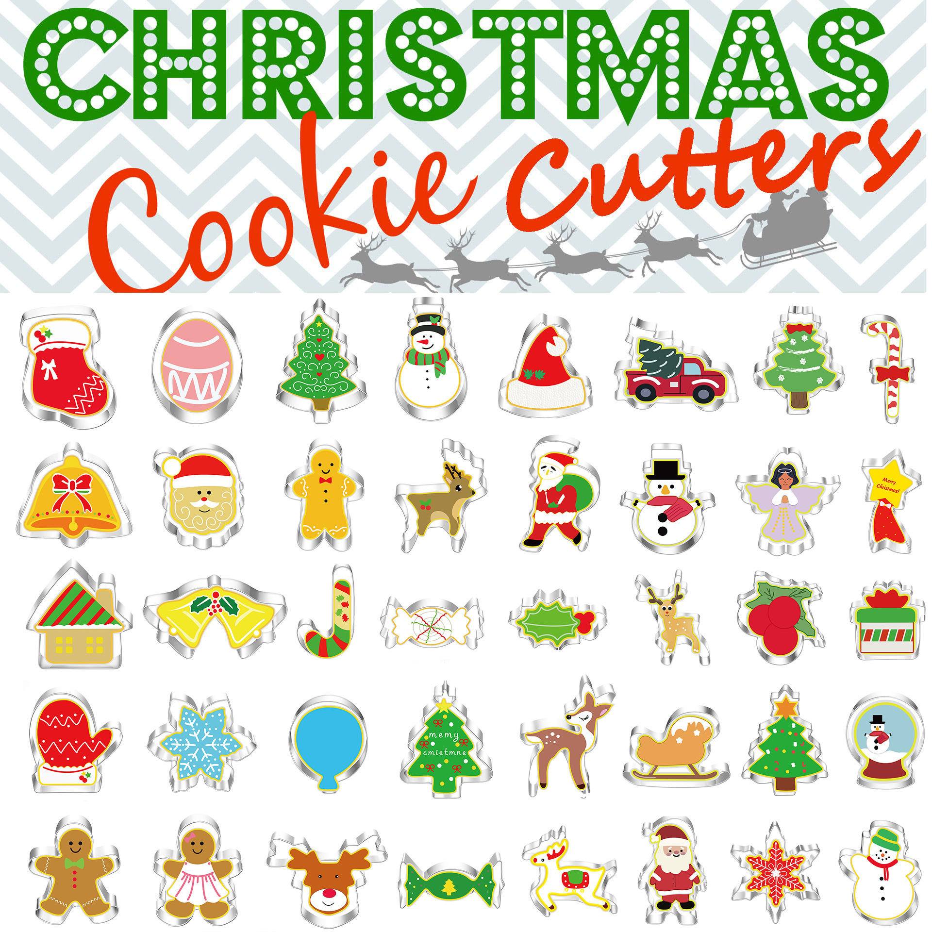 厨房用品烘培模具圣诞节不锈钢饼干模具跨境电商亚马逊货源工厂现货爆款小工具