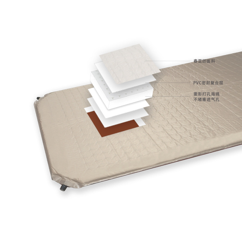 Factory direct sales of outdoor sponge 3cm single person camping inflatable mattress widened double person comfortable portable folding air mattress Application Scenario