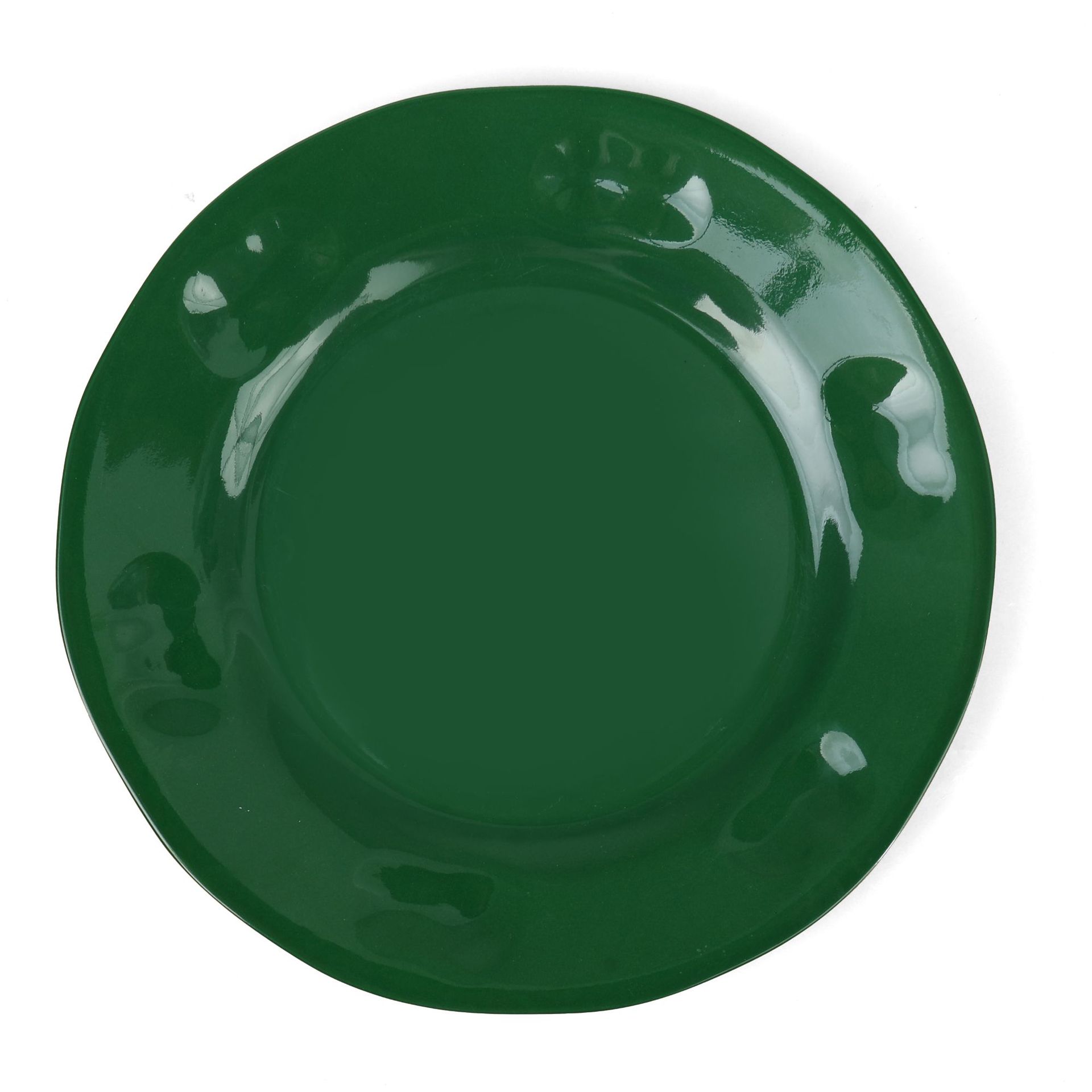 Green round plates, melamine imitation porcelain flat plates for foreign trade, restaurant plates, soup bowls, hotel deep plates, round plates, stir-frying plates Item Picture