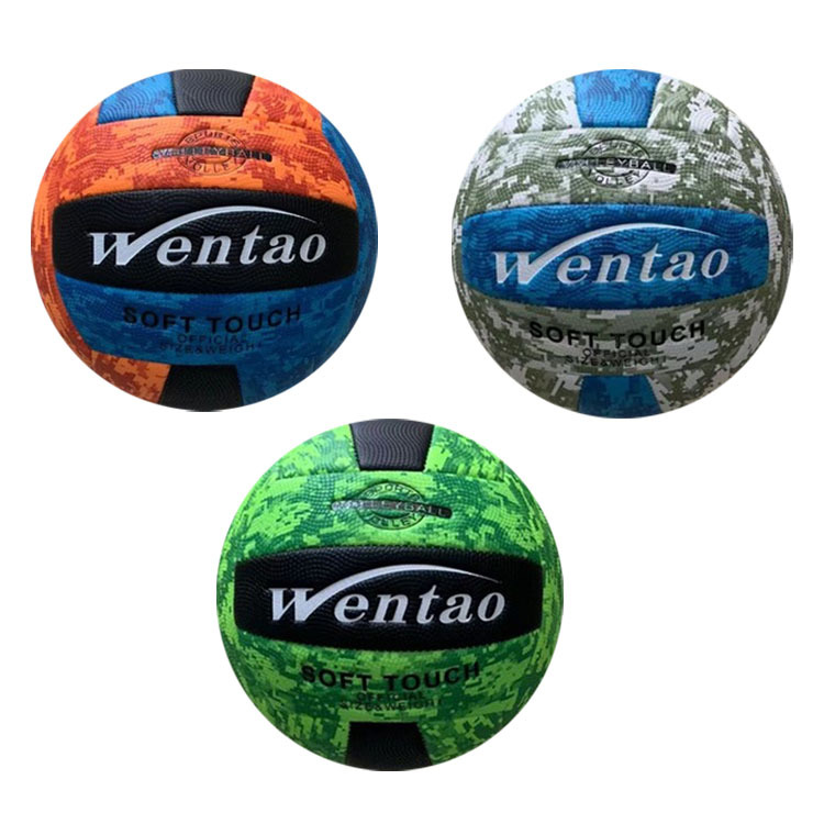 厂家新款跨境5号小米粒排球学生训练室内外机缝橡胶排球训练排球白底实物图