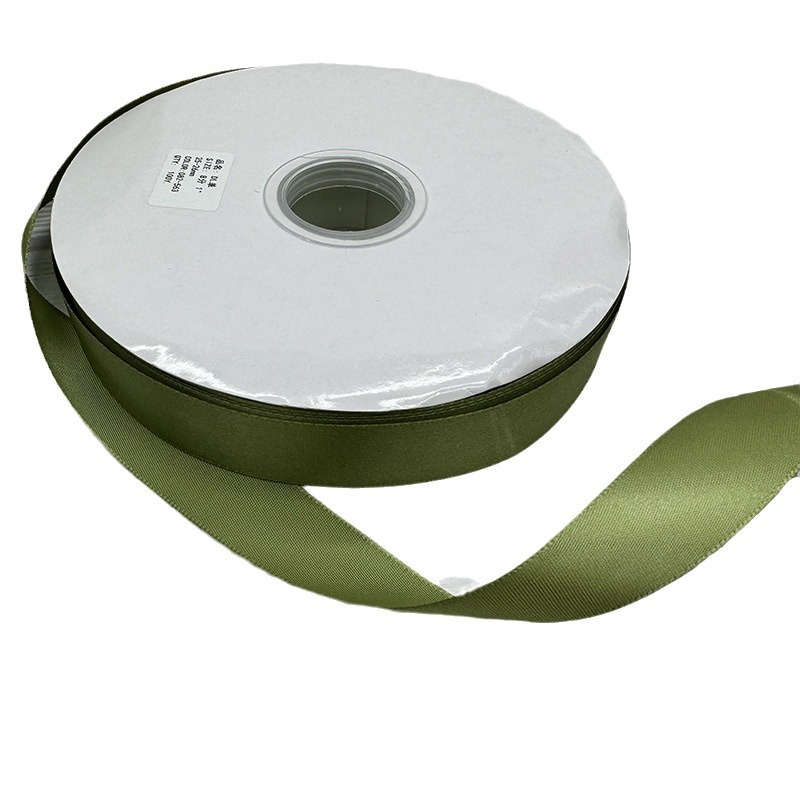 0.6-5M matcha green ribbon handbag souvenir DIY hand-woven olive green ribbon 1CM encrypted polyester Item Picture