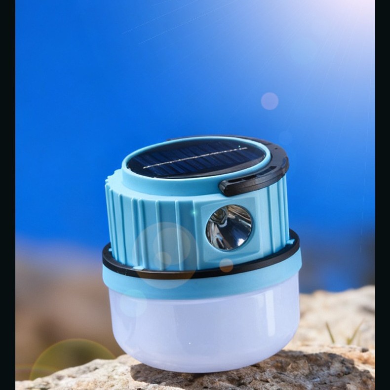 Solar-powered telescopic night market street stall lights, emergency charging flashlights, LED outdoor tent lights, camping lights Application Scenario