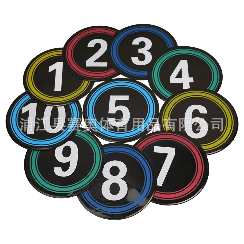 Football and basketball agility training equipment, digital discs, sensory integration training landmark pads, flat digital sign discs, sign roadblocks