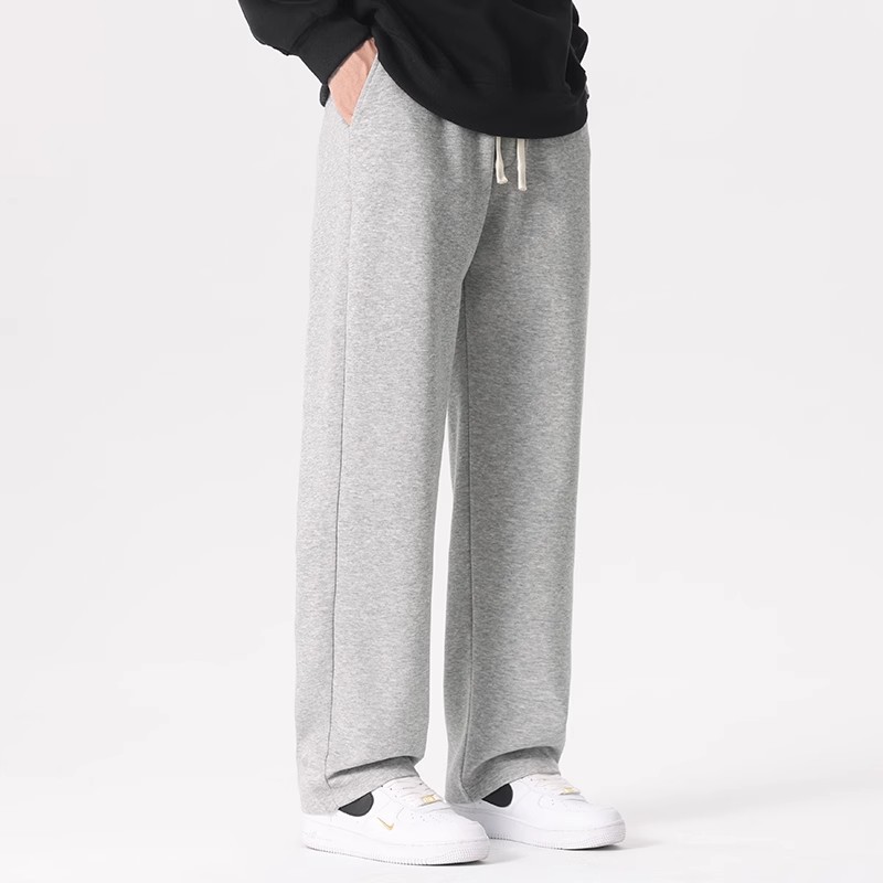 The 2025 autumn new style of Huamian sweatpants for men, casual trousers, wide-leg, loose, straight-leg pants, men's spring and autumn style Specification image