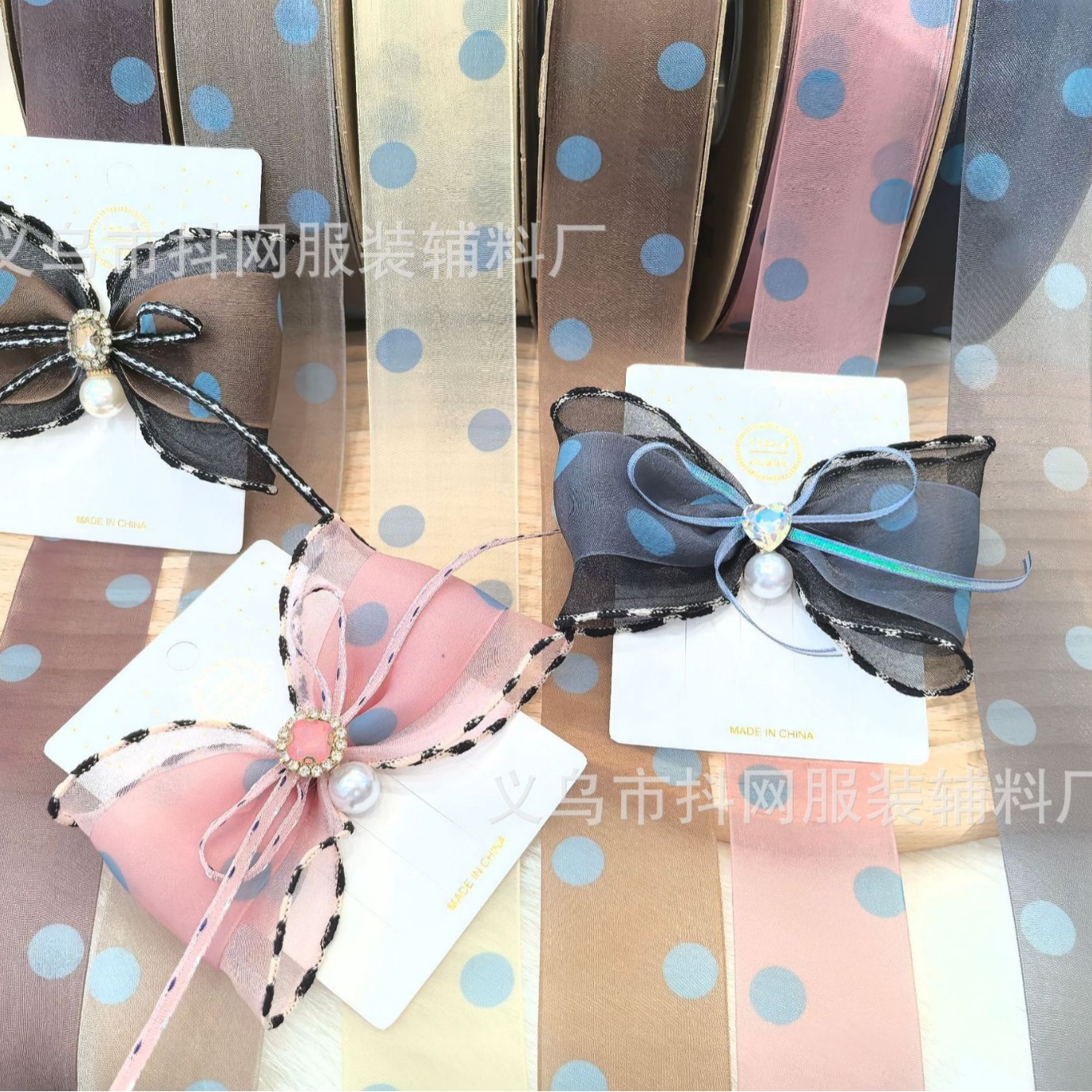 2.6-4cm corea ins rambo punto hecho a mano DIY accesorios de pelo tocados flores sombrero de paja caja de regalo arco cinta de embalaje Specification image