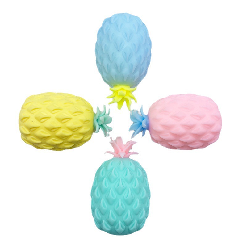 Wholesale of popular simulation pineapple release balls, fruit squeezing and pinching fun stress-relieving gadgets, stress-relieving soft rubber children's toys Item Picture