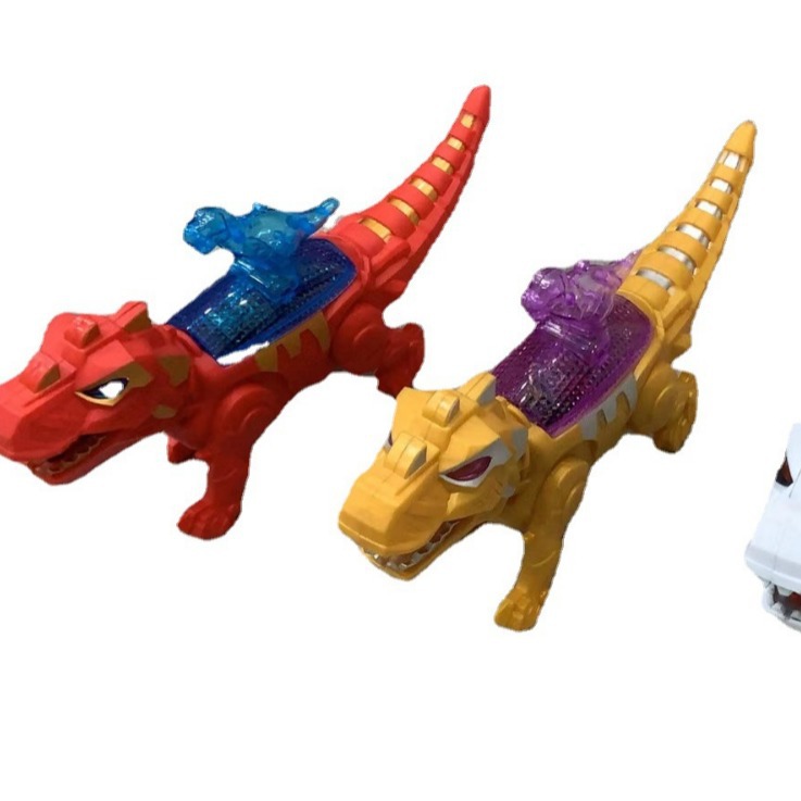 Electric rope mechanical dragon mother and baby dinosaur toys are selling well at night market stalls. Children's gifts for boys are available for wholesale from manufacturers Item Picture