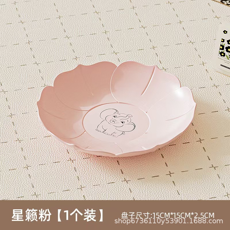 Plastic bone-spitting plates, household dining table garbage residue plates, snack dry plates, fruit plates, tabletop bone-spitting small plates, pastries Application Scenario