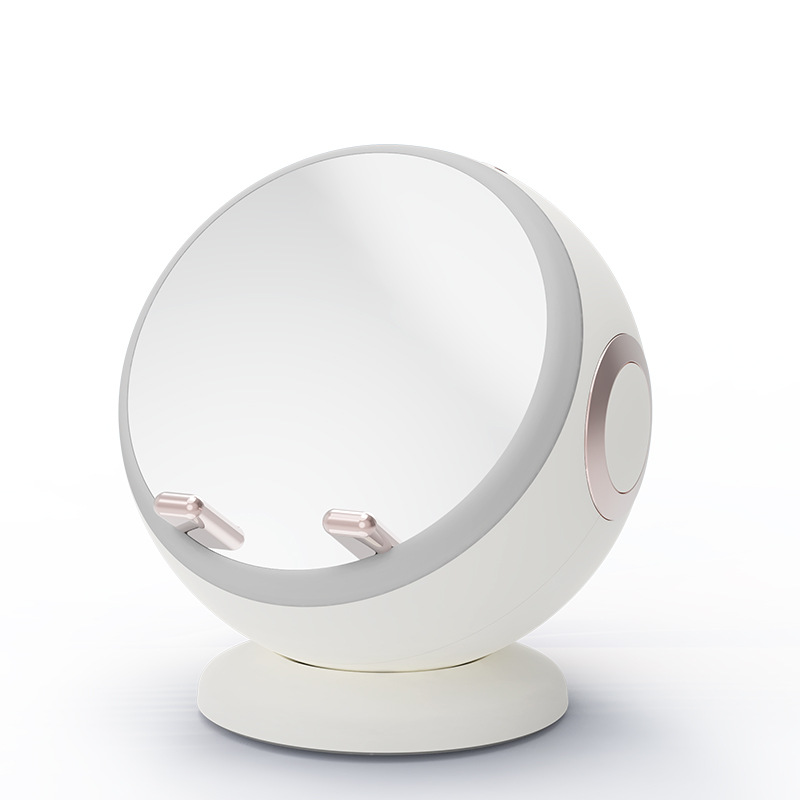 Creative smart Bluetooth speaker, clock, alarm clock, insert TF card, connect to computer, speaker, wireless charger, makeup mirror, ambient light Item Picture