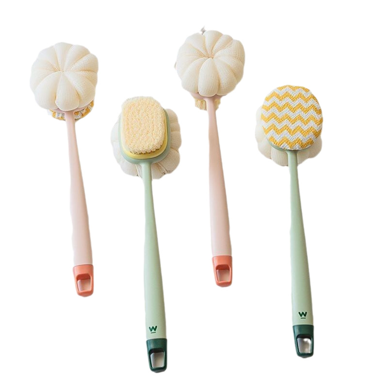 Two-in-one bath brush, bath ball, bath towel, scrubbing brush, long-handled bath brush, double-headed brush, back scrubbing, a bathing wonder Item Picture