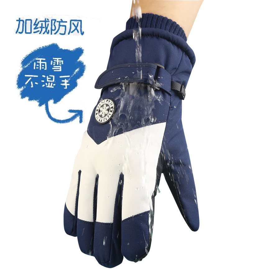 Ski gloves for men and women with fleece for warmth, outdoor tram cold-proof, windproof and waterproof, touch screen motorcycle, winter cycling and mountain climbing Specification image